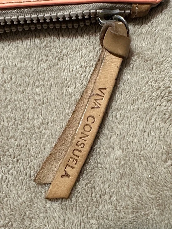 Consuela White Leopard Card organizer Wallet with Coral Accent - Picture 6 of 6